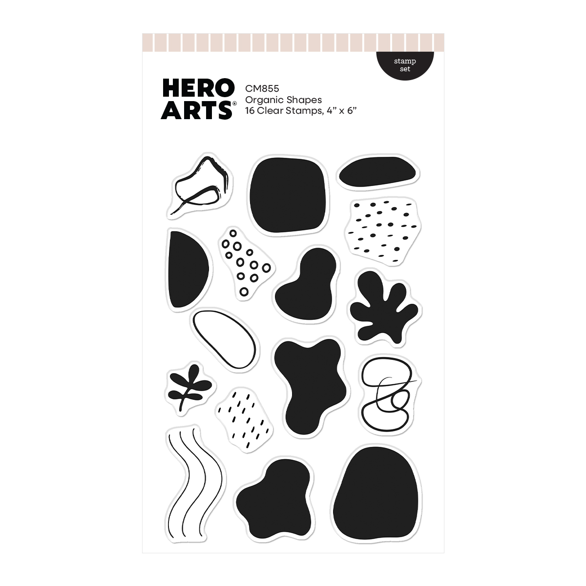 Hero Organic Shapes Clear Stamp Set
