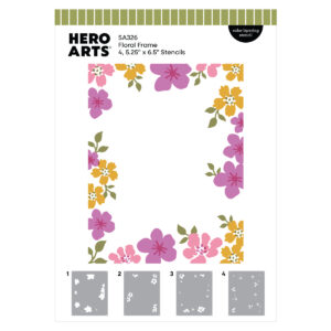 Hero Floral Frame Layering Stencil Set