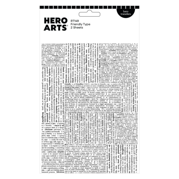 Hero Arts Friendly Type Hero Transfers