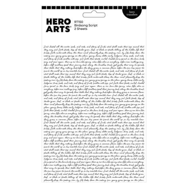 Hero Arts Birdsong Script Hero Transfers