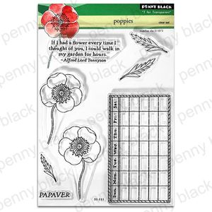 Penny Black Clear Stamp Poppies