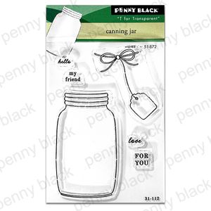 Penny Black Clear Stamp Canning Jar