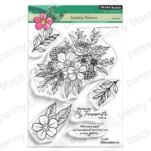 Penny Black Clear Stamp Favorite Flowers