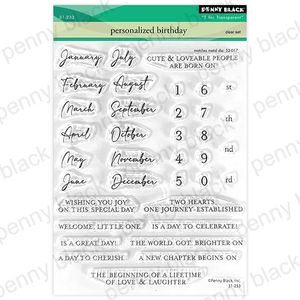 Penny Black Clear Stamp Personalized Birthday