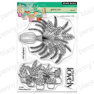 Penny Black Clear Stamp Green Joy