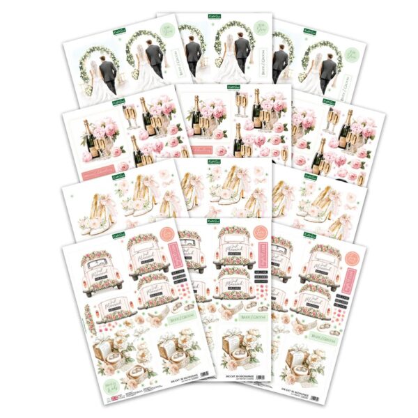 Katy Sue Die Cut Decoupage – Forever & Always 12 Sheets 7 Designs