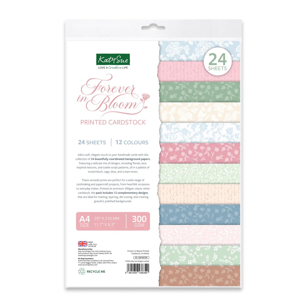 Katy Sue 8.5x11 Forever in Bloom Cardstock