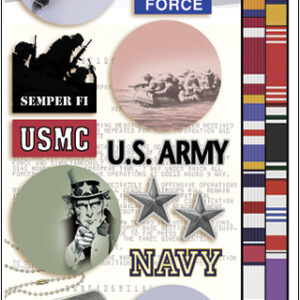 PAPER HOUSE CARDSTOCK STICKER MILITARY