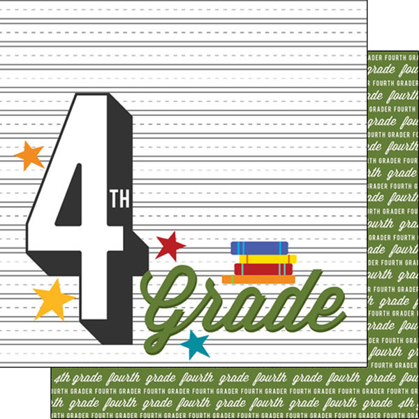 SCRAPBOOK CUSTOMS GRADES 12X12 4TH GRADE