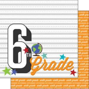 SCRAPBOOK CUSTOMS GRADES 12X12 6TH GRADE