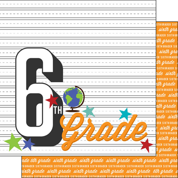 SCRAPBOOK CUSTOMS GRADES 12X12 6TH GRADE
