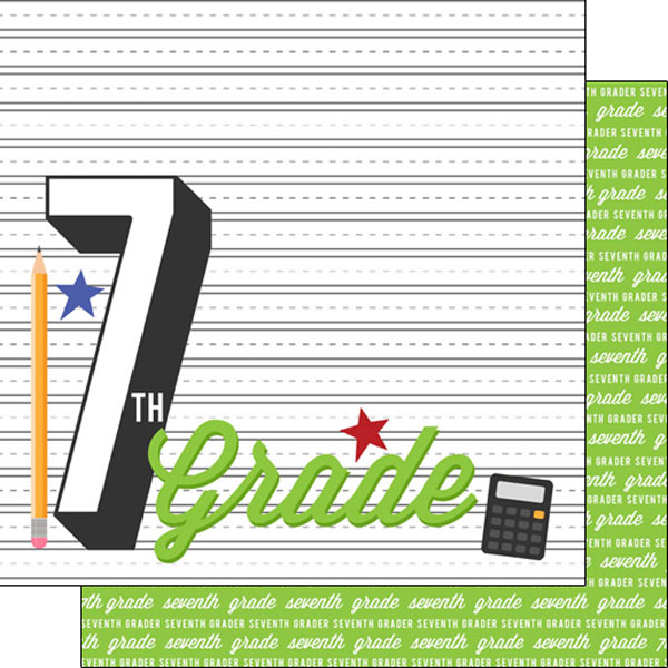 SCRAPBOOK CUSTOMS GRADES 12X12 7TH GRADE