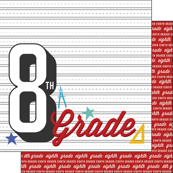 SCRAPBOOK CUSTOMS GRADES 12X12 8TH GRADE