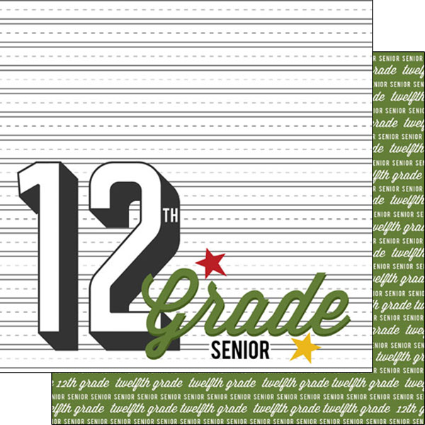 SCRAPBOOK CUSTOMS GRADES 12X12 12TH GRADE