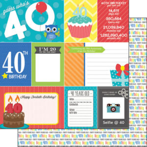 SCRAPBOOK CUSTOMS 12X12 BIRTHDAY 40th