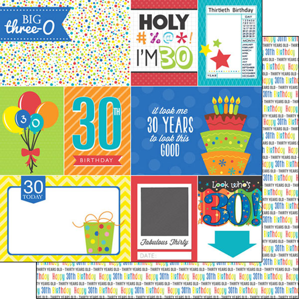 SCRAPBOOK CUSTOMS 12X12 BIRTHDAY 30th