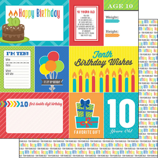 SCRAPBOOK CUSTOMS 12X12 BIRTHDAY 10TH