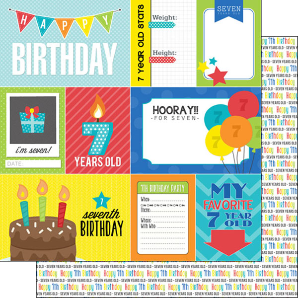 SCRAPBOOK CUSTOMS 12X12 BIRTHDAY 7TH