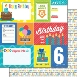 SCRAPBOOK CUSTOMS 12X12 BIRTHDAY 6TH