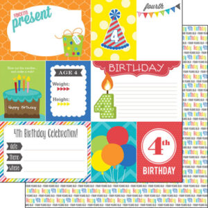 SCRAPBOOK CUSTOMS 12X12 BIRTHDAY 4TH