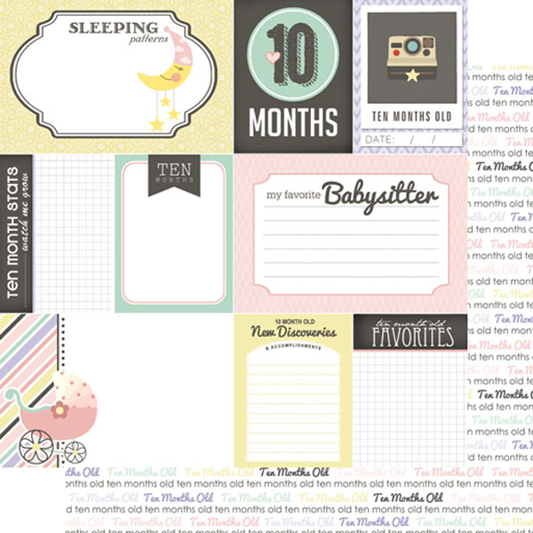 SCRAPBOOK CUSTOMS 12X12 BABY GIRL 10TH MONTH