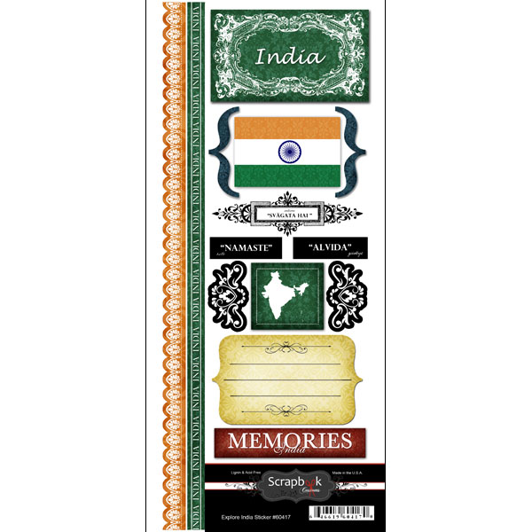 SCRAPBOOK CUSTOMS 6X12 STICKER SCRATCHY INDIA