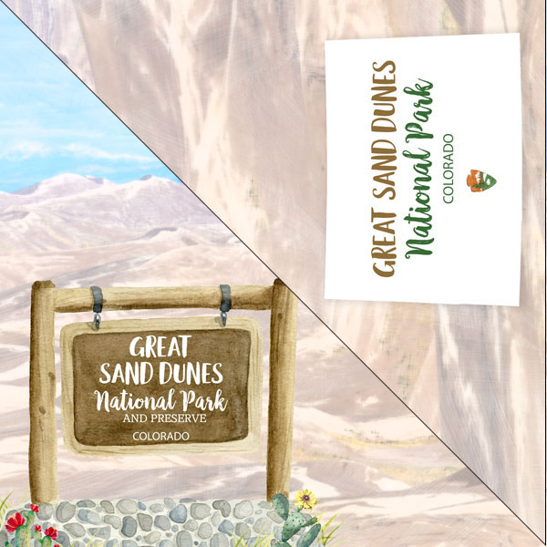 SCRAPBOOK CUSTOMS 12X12 GREAT SAND DUNE NATIONAL PARK