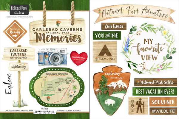 SCRAPBOOK CUSTOMS CARLSBAD CAVERNS NATIONAL PARK STICKER