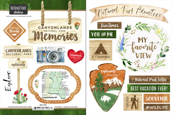 SCRAPBOOK CUSTOMS CANYONLANDS NATIONAL PARK STICKER
