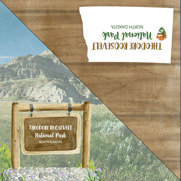 SCRAPBOOK CUSTOMS 12X12 THEODORE ROOSEVELT NATIONAL PARK