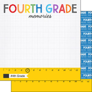 SCRAP CUST 12X12 4TH GRADE RULER
