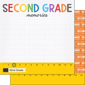 SCRAPBOOK CUSTOMS 12X12 2ND GRADE RULER