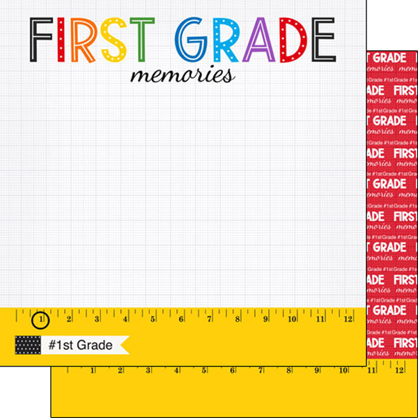 SCRAPBOOK CUSTOMS 12X12 1ST GRADE RULER