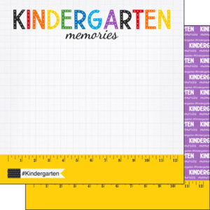 SCRAPBOOK CUSTOMS 12X12 KINDERGARTEN RULER