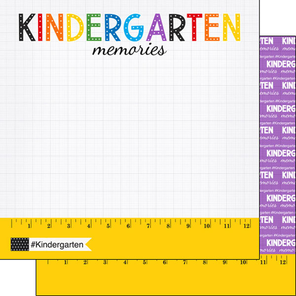 SCRAPBOOK CUSTOMS 12X12 KINDERGARTEN RULER