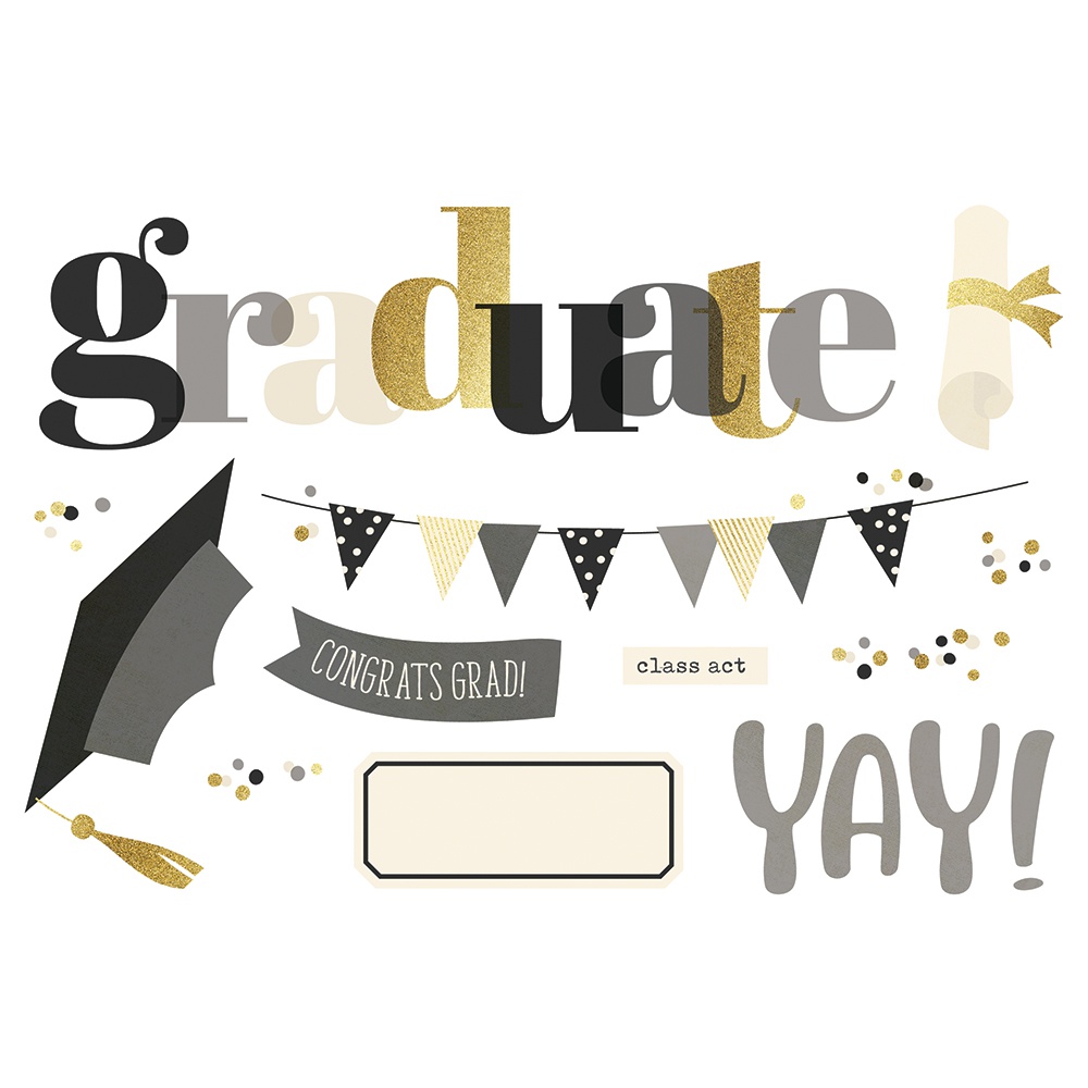 SIMPLE STORIES PAGE PIECES GRADUATION