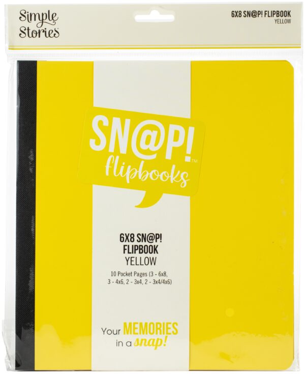 SIMPLE STORIES SN@P! FLIPBOOK 6X8 YELLOW