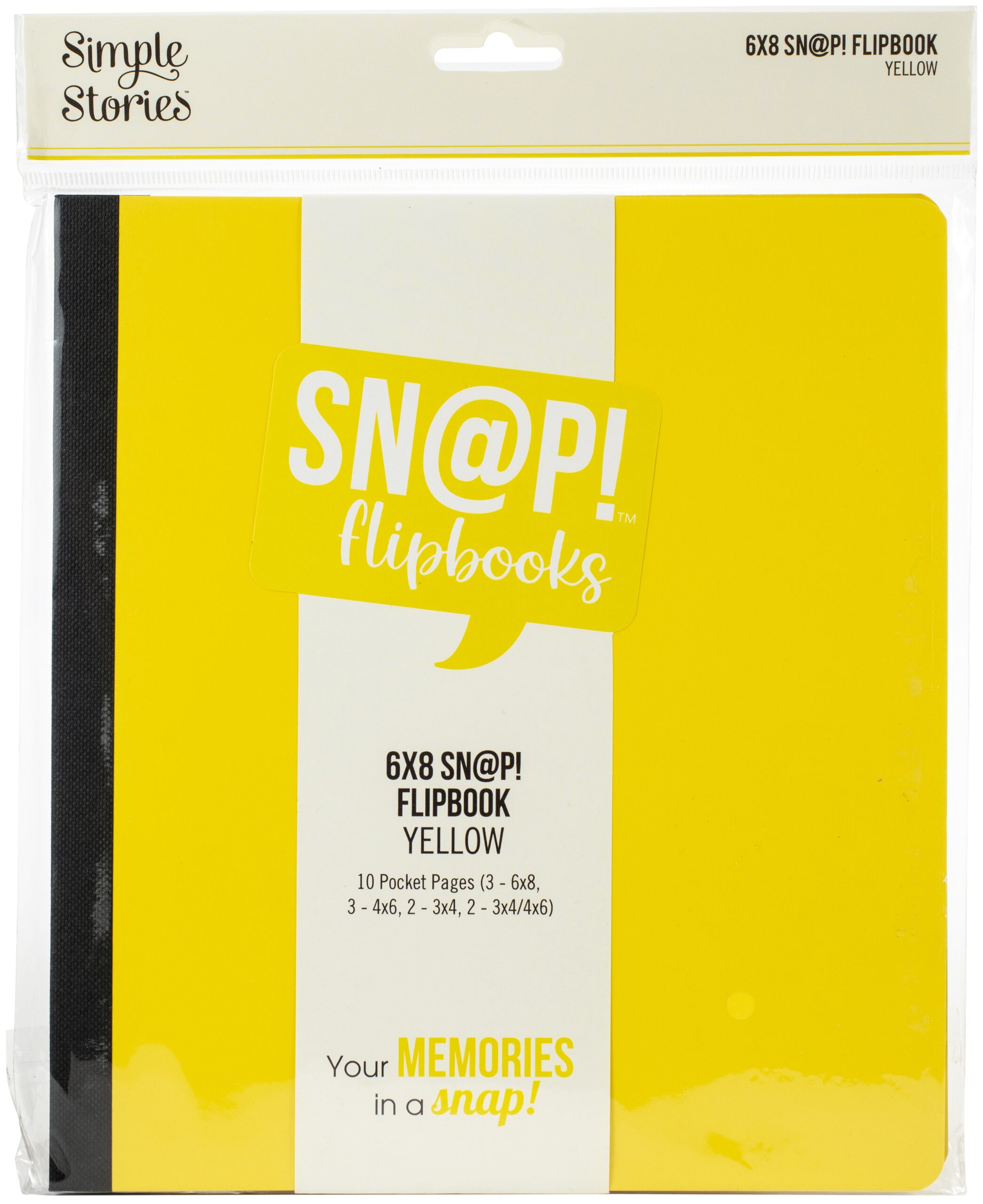 SIMPLE STORIES SN@P! FLIPBOOK 6X8 YELLOW