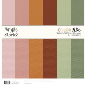 Simple Stories Color Vibe Textured Cardstock Kit Boho