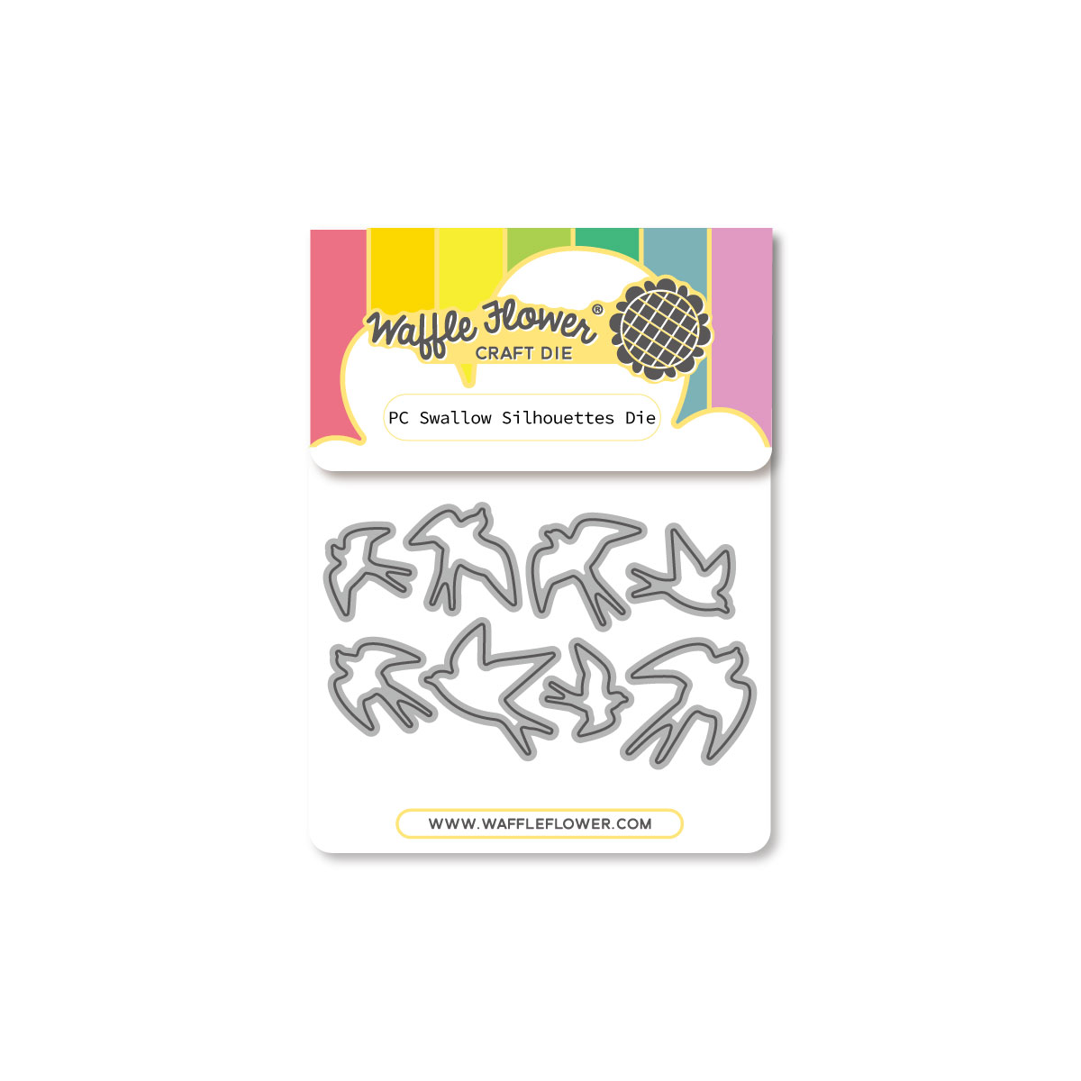WF Postage Collage Die Swallow Silhouettes