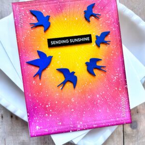 WF Postage Collage Die Swallow Silhouettes