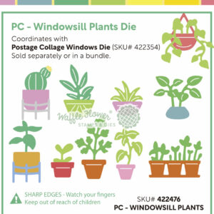 WF Postage Collage Die Windowsill Plants