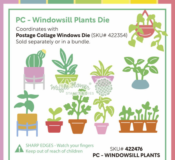 WF Postage Collage Die Windowsill Plants