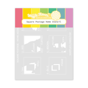 WF Square Postage Stencil Home