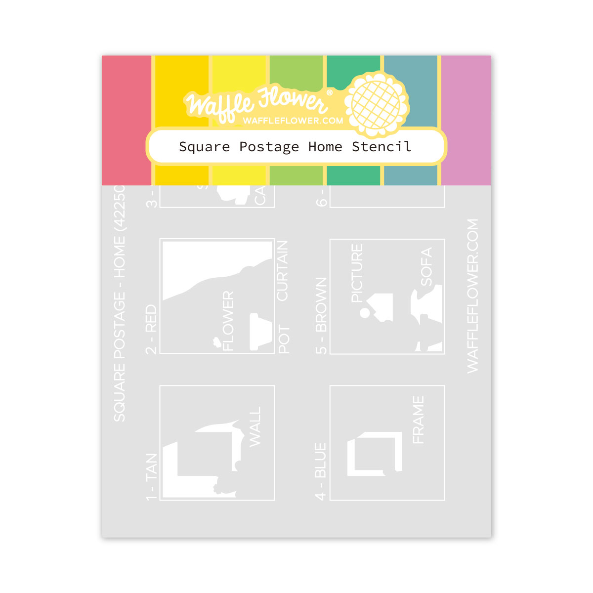 WF Square Postage Stencil Home