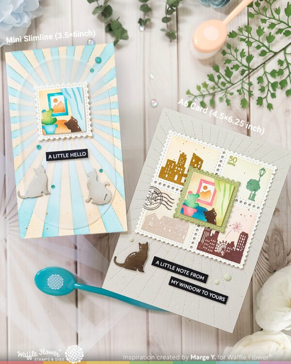 WF Square Postage Stencil Home