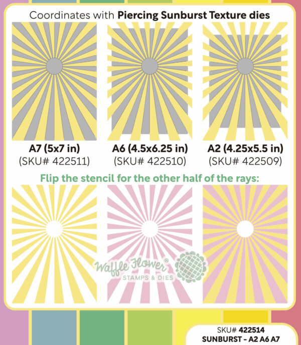 WF Stencil Sunburst For A2 A6 A7