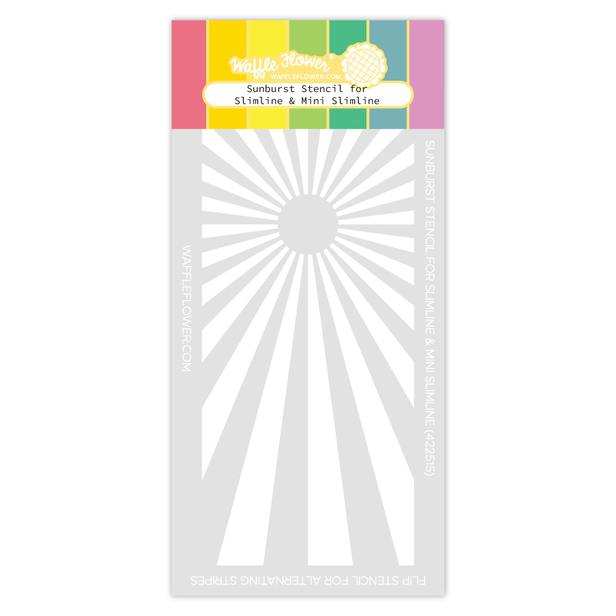 WF Stencil Sunburst For Slimline & Mini Slimline