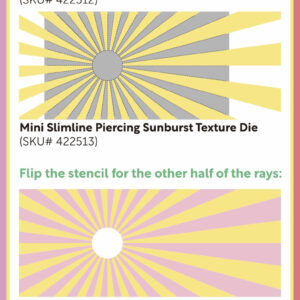 WF Stencil Sunburst For Slimline & Mini Slimline