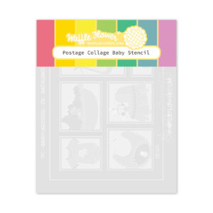 WF Postage Collage Stencil Baby